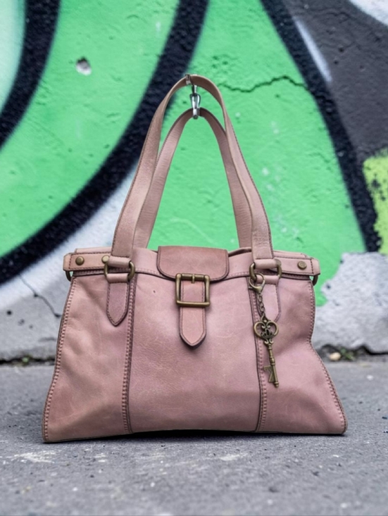 Fossil Handbags - Fossil Vintage Leather Satchel Shoulder Bag